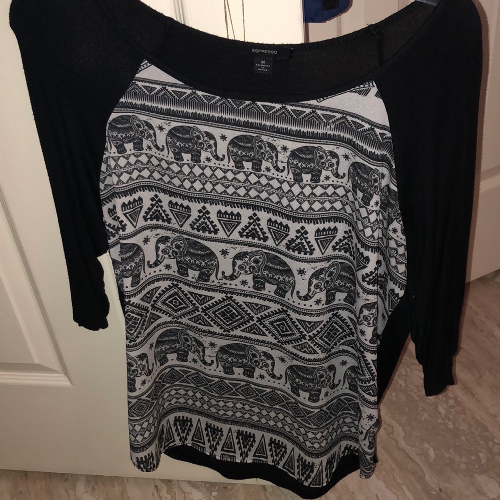 Elephant 3/4 sleeve top